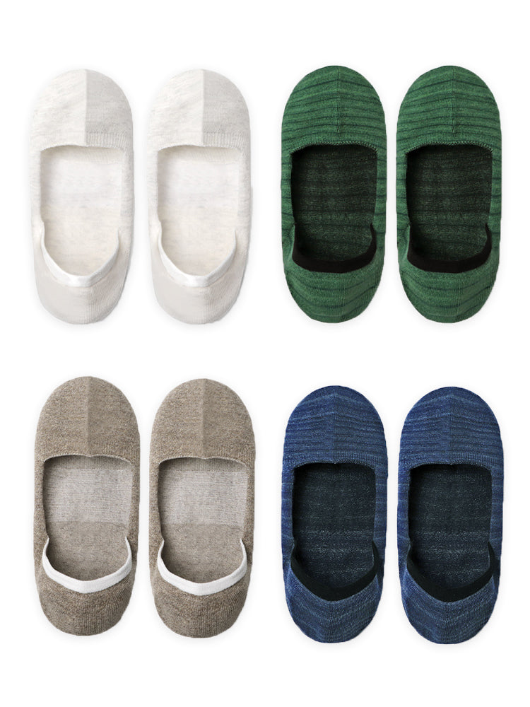 4 Pack Men's Low Cut No Show Socks | dmunderwear detail image 4