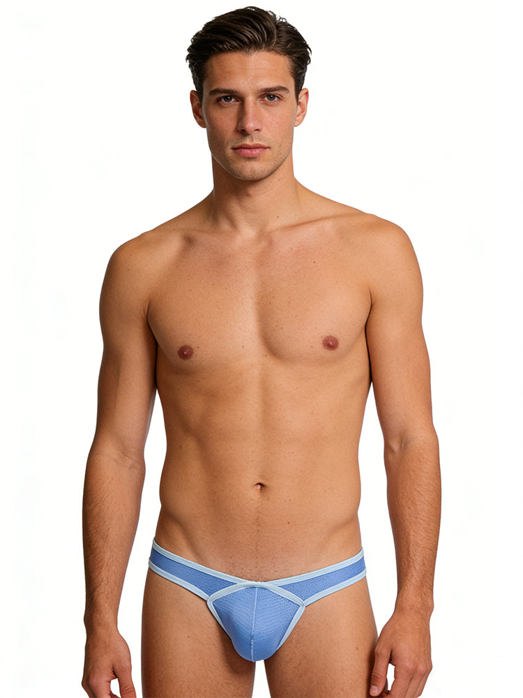4 Pack Men's Low-Rise Breathable Mesh Lightweight Sexy Thongs | dmunderwear