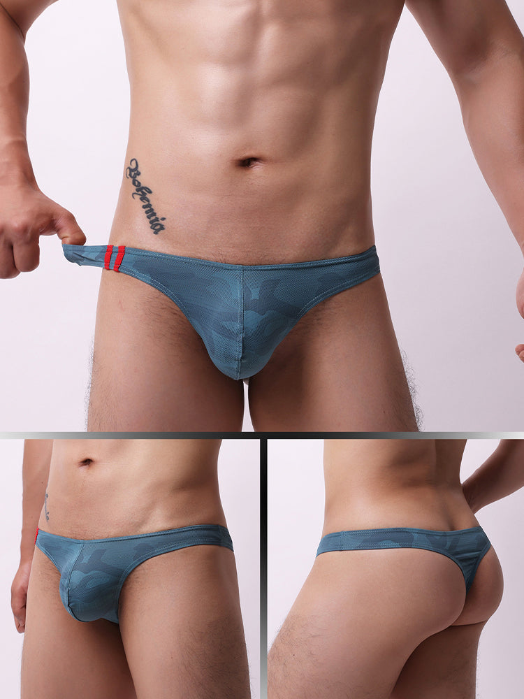 4 Pack Men's Low-Rise Moisture-Wicking Odor-Control Comfort Thongs | dmunderwear detail image 16