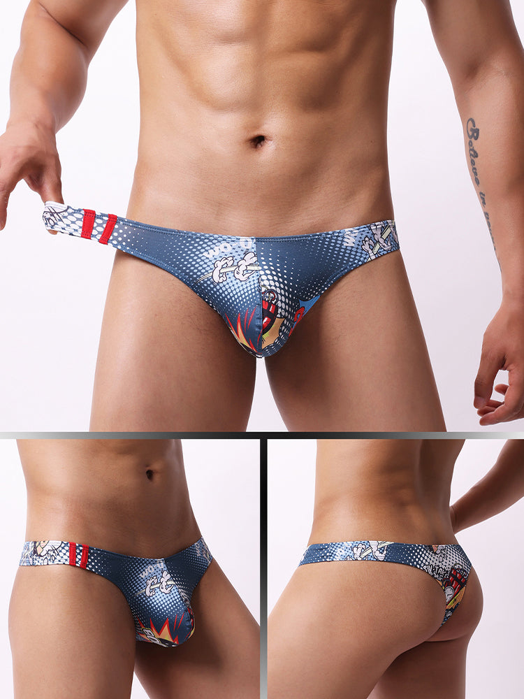 4 Pack Men's Low-Rise Moisture-Wicking Odor-Control Comfort Thongs | dmunderwear detail image 18
