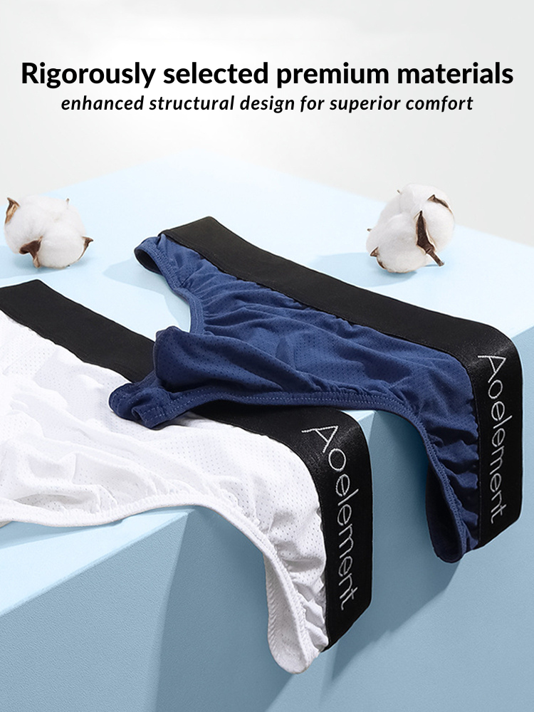 4 Pack Men's Low-Rise Stretchy U-Pouch Thongs | dmunderwear detail image 9