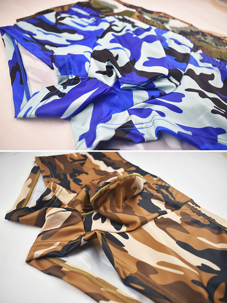 4-pack Men's Low-rise U-pouch Camouflage Boxer Briefs | dmunderwear detail image 13