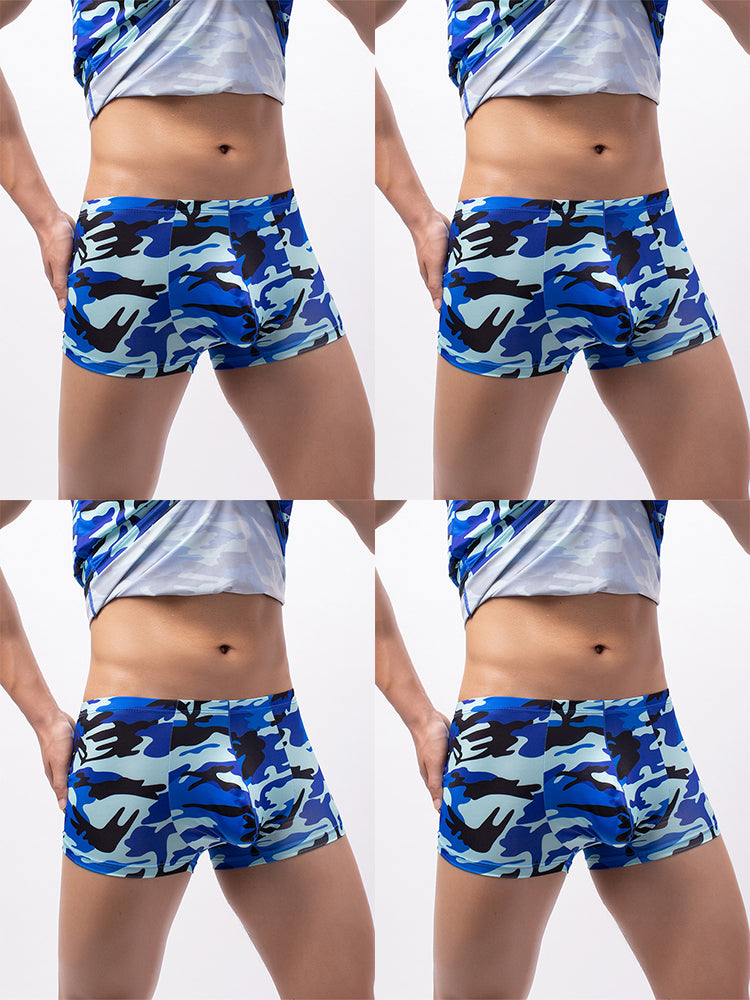 4-pack Men's Low-rise U-pouch Camouflage Boxer Briefs | dmunderwear detail image 14