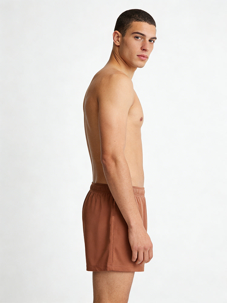 4 Pack Men's Luxury Soft Loose Fit Skin-Friendly Home Shorts | dmunderwear detail image 5
