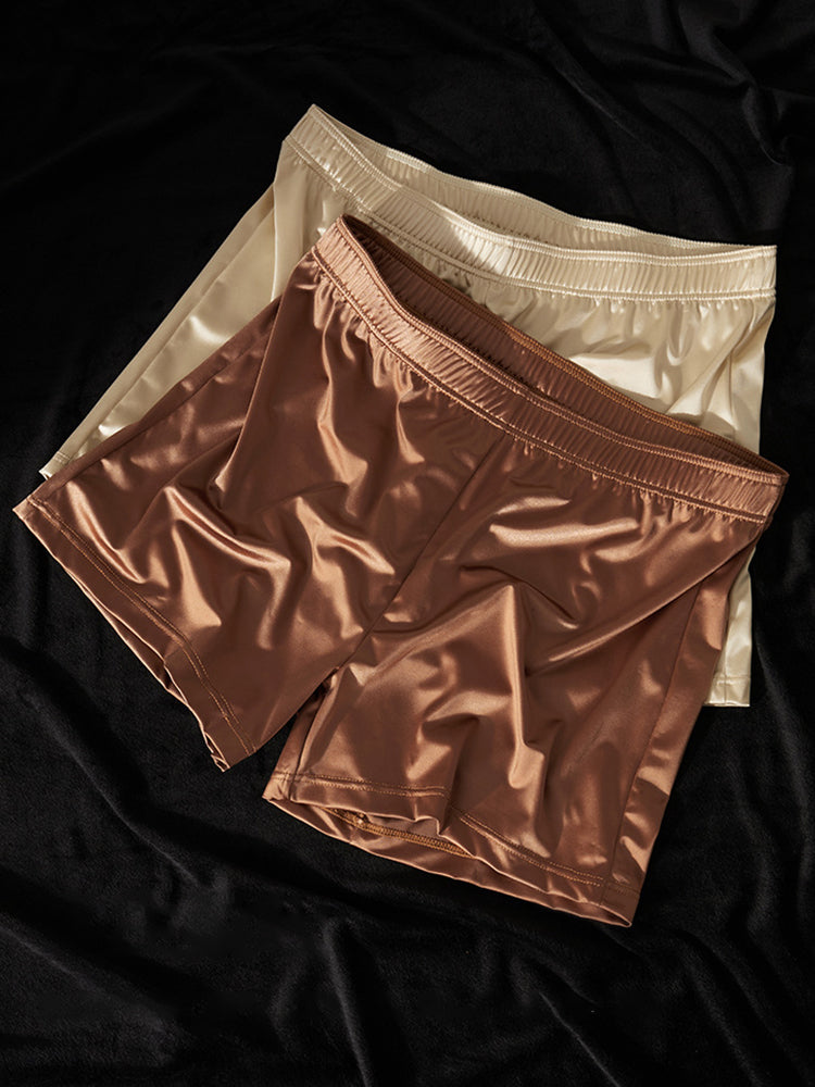 4 Pack Men's Luxury Soft Loose Fit Skin-Friendly Home Shorts | dmunderwear detail image 8