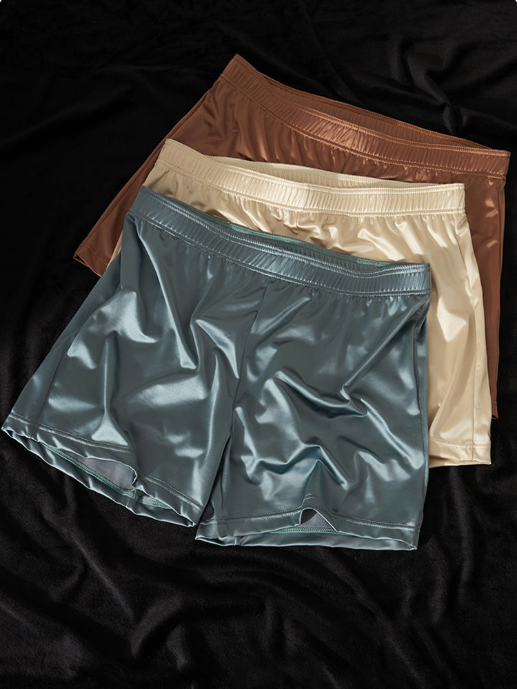 4 Pack Men's Luxury Soft Loose Fit Skin-Friendly Home Shorts | dmunderwear detail image 9