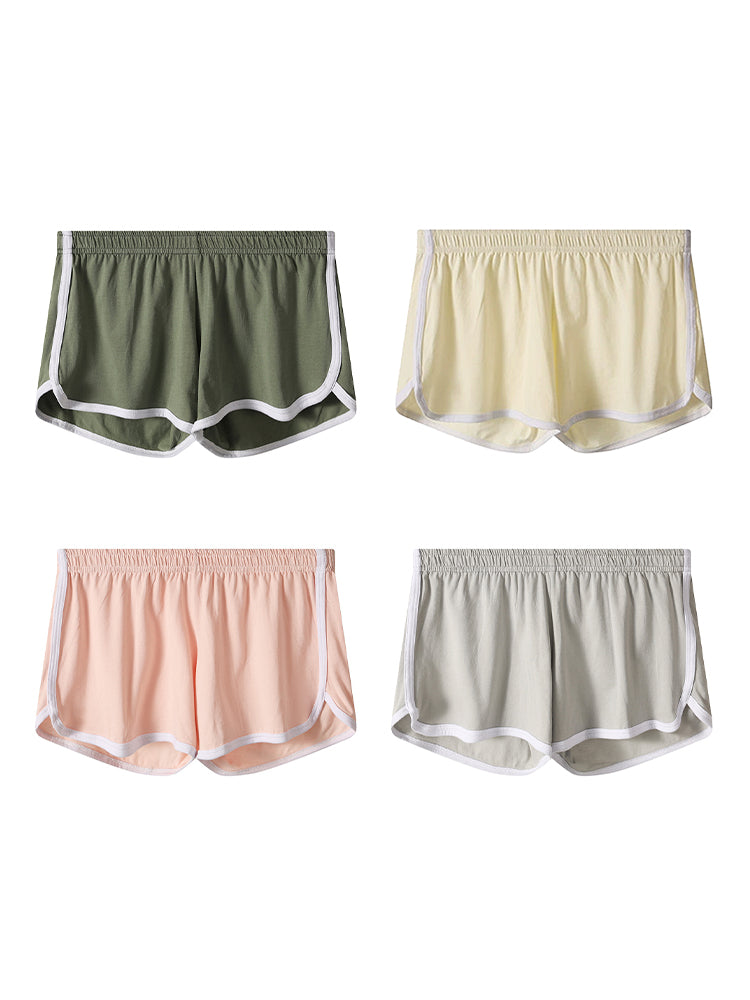 4 Pack Men's Mid-Rise Breathable Cotton Skin-Friendly Boxers Shorts | dmunderwear detail image 12