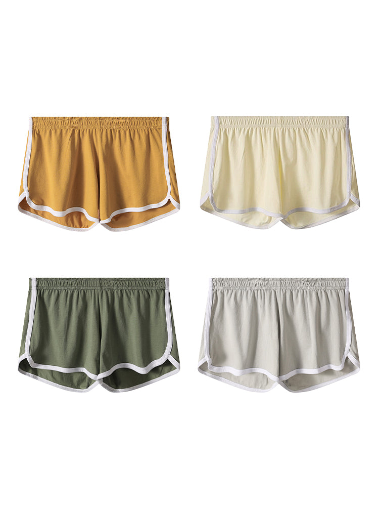 4 Pack Men's Mid-Rise Breathable Cotton Skin-Friendly Boxers Shorts | dmunderwear detail image 17