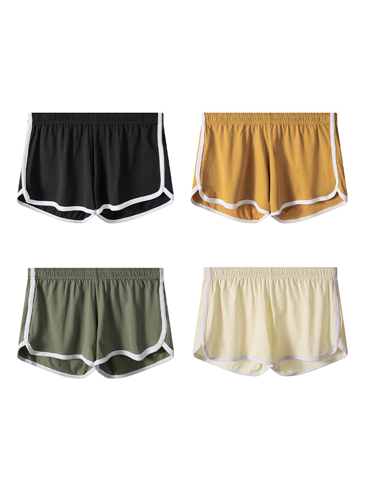 4 Pack Men's Mid-Rise Breathable Cotton Skin-Friendly Boxers Shorts | dmunderwear detail image 2