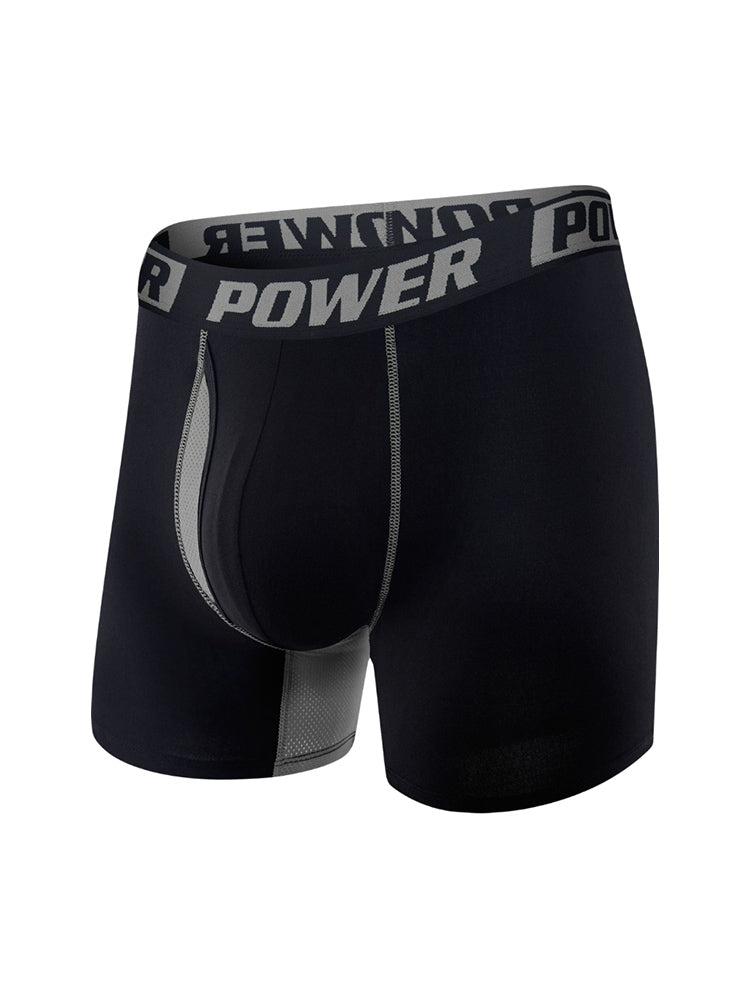 4 Pack Men's Mid-Rise Color Block Mesh Breathable Boxer Briefs | dmunderwear detail image 10