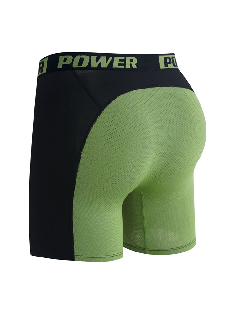 4 Pack Men's Mid-Rise Color Block Mesh Breathable Boxer Briefs | dmunderwear detail image 15