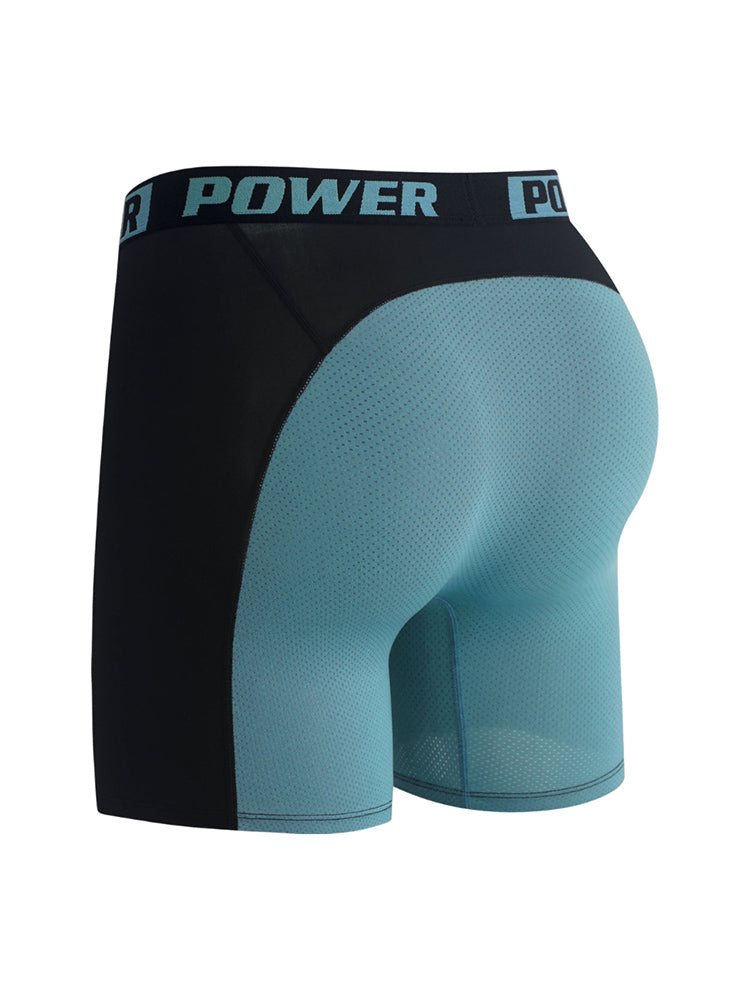 4 Pack Men's Mid-Rise Color Block Mesh Breathable Boxer Briefs | dmunderwear detail image 18