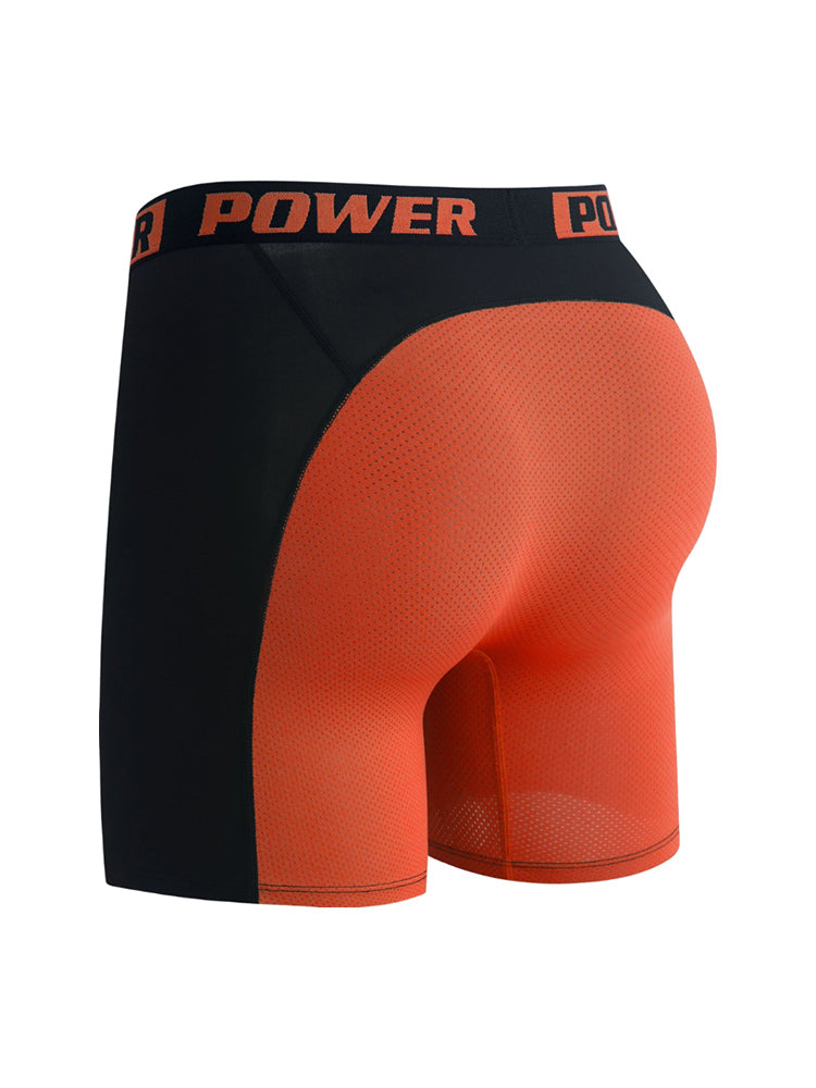 4 Pack Men's Mid-Rise Color Block Mesh Breathable Boxer Briefs | dmunderwear detail image 19