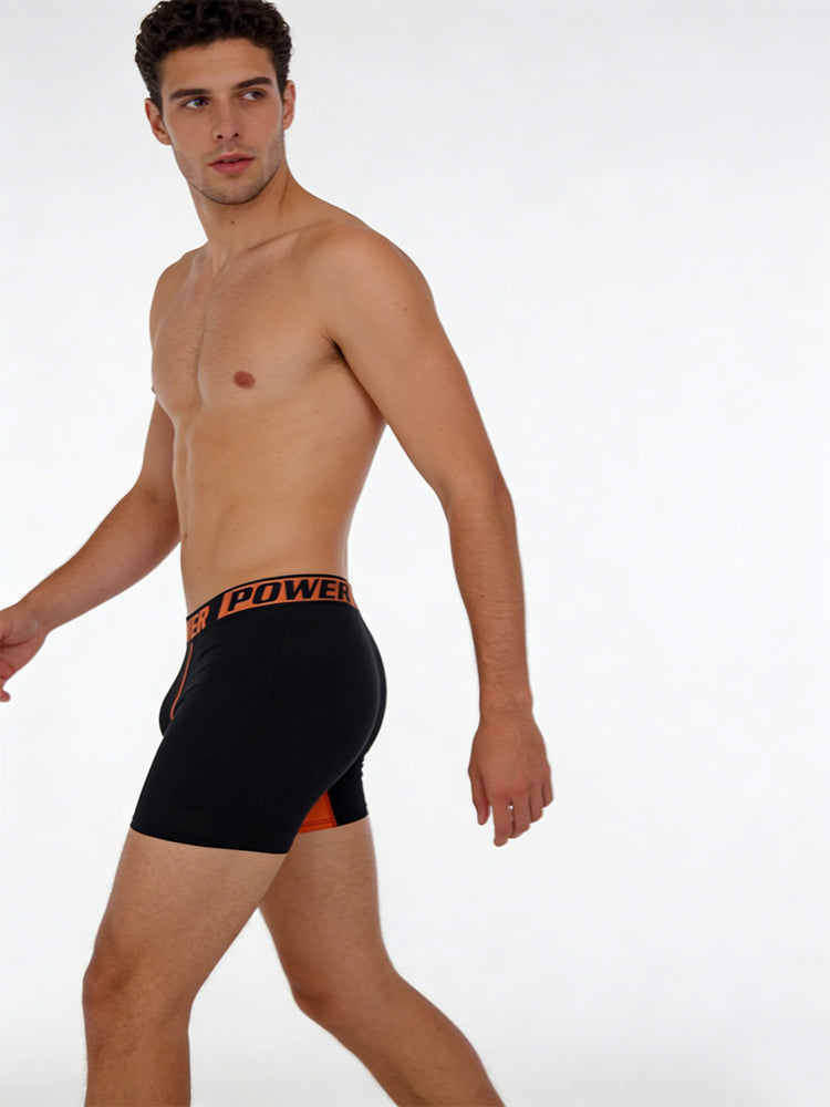 4 Pack Men's Mid-Rise Color Block Mesh Breathable Boxer Briefs | dmunderwear detail image 3