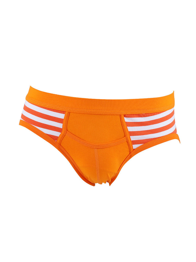 3 Pack Men's Mid-Rise Cotton Striped Briefs | dmunderwear detail image 17