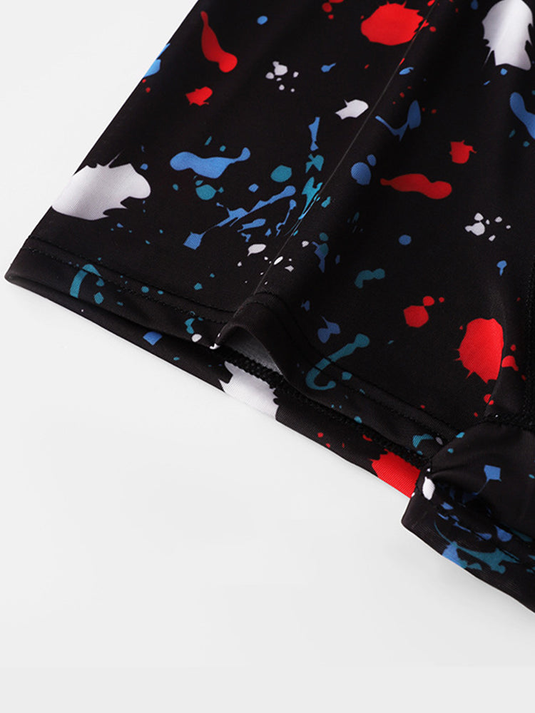 4 Pack Men's Mid-Rise Lightweight Printed Seamless Comfort Trunks | dmunderwear detail image 5