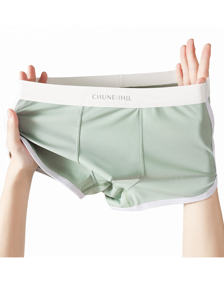 4 Pack Men's Mid-Rise Solid Color Stretch Fit Breathable Trunks | dmunderwear detail image 12