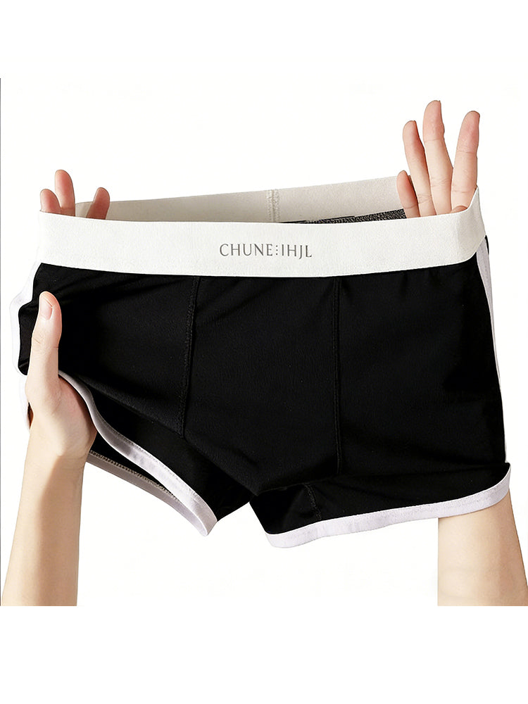 4 Pack Men's Mid-Rise Solid Color Stretch Fit Breathable Trunks | dmunderwear detail image 15