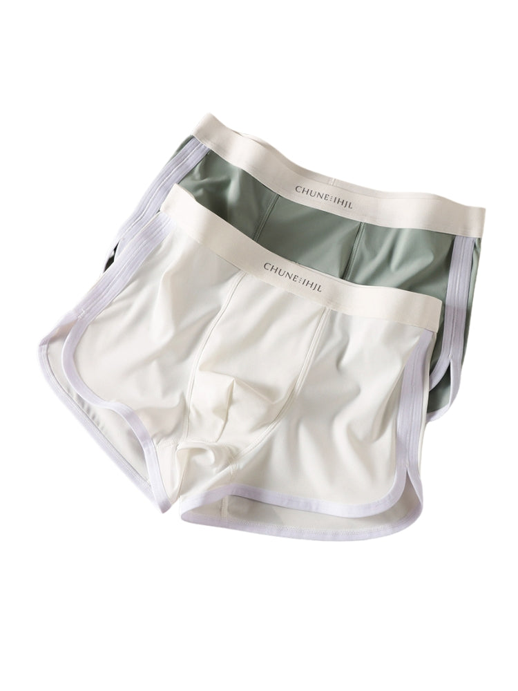 4 Pack Men's Mid-Rise Solid Color Stretch Fit Breathable Trunks | dmunderwear detail image 16