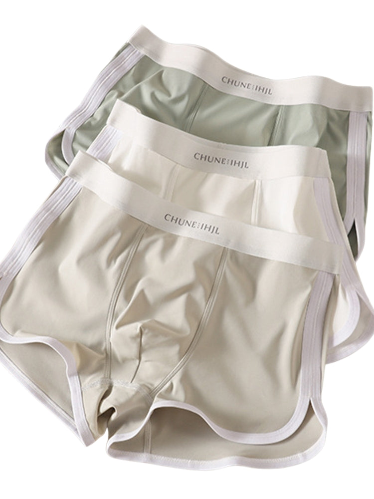 4 Pack Men's Mid-Rise Solid Color Stretch Fit Breathable Trunks | dmunderwear detail image 17