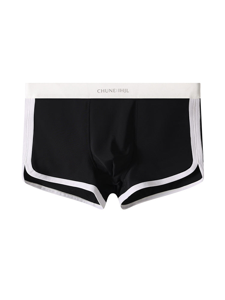 4 Pack Men's Mid-Rise Solid Color Stretch Fit Breathable Trunks | dmunderwear detail image 20