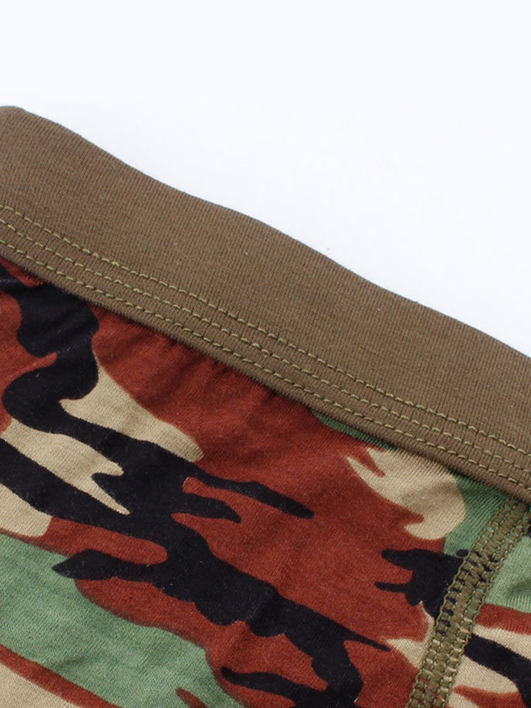 4 Pack Men's Breathable Recycled-Fiber Camo Trunks | dmunderwear detail image 6