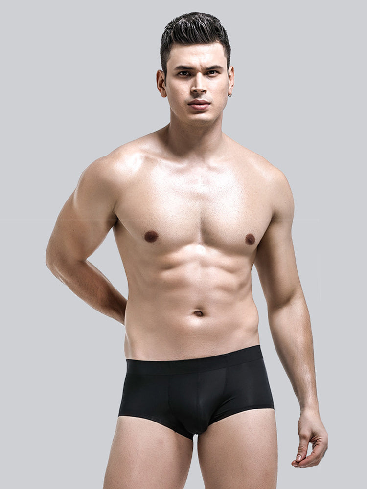 4 Pack Men's Moisture-Wicking Ice Silk Breathable Stretch Fit Trunks | dmunderwear detail image 16