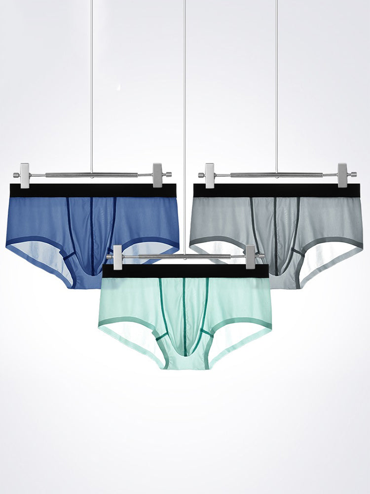 4 Pack Men's Moisture-Wicking Ice Silk Breathable Stretch Fit Trunks | dmunderwear detail image 18
