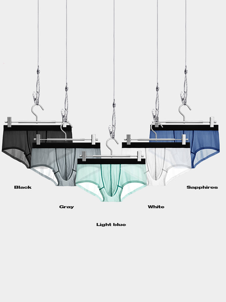 4 Pack Men's Moisture-Wicking Ice Silk Breathable Stretch Fit Trunks | dmunderwear detail image 19
