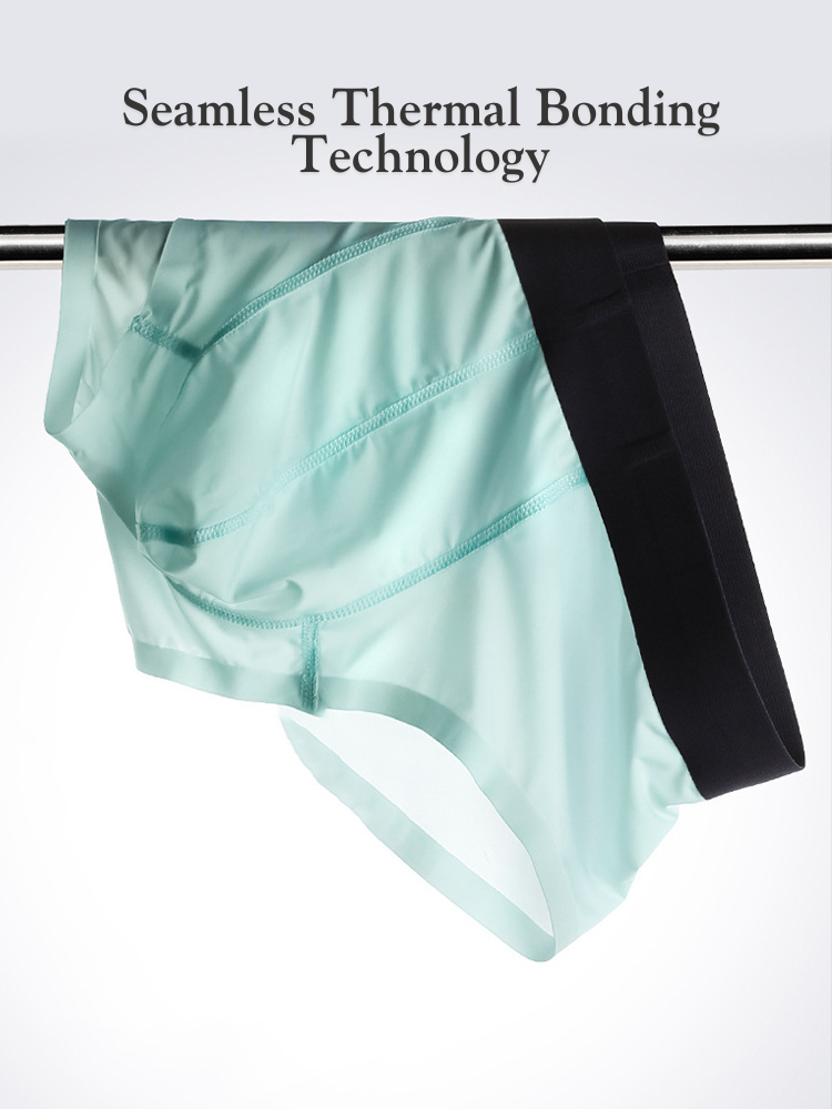 4 Pack Men's Moisture-Wicking Ice Silk Breathable Stretch Fit Trunks | dmunderwear detail image 9