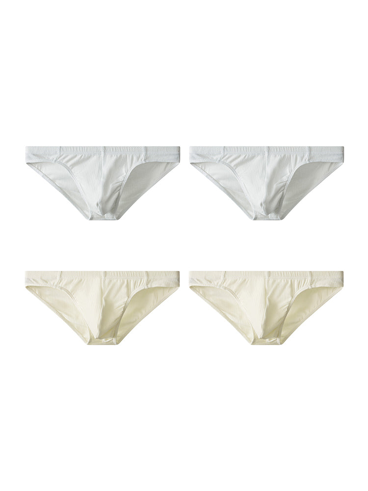 4 Pack Men's Organic Cotton Stretch Fit Workout Ready Briefs | dmunderwear detail image 12