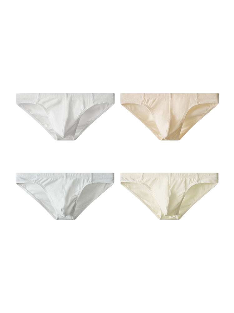 4 Pack Men's Organic Cotton Stretch Fit Workout Ready Briefs | dmunderwear detail image 2