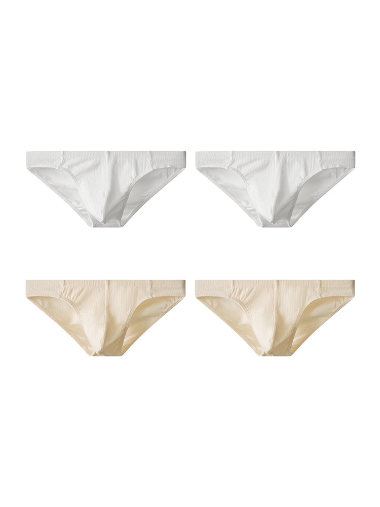 4 Pack Men's Organic Cotton Stretch Fit Workout Ready Briefs | dmunderwear detail image 7