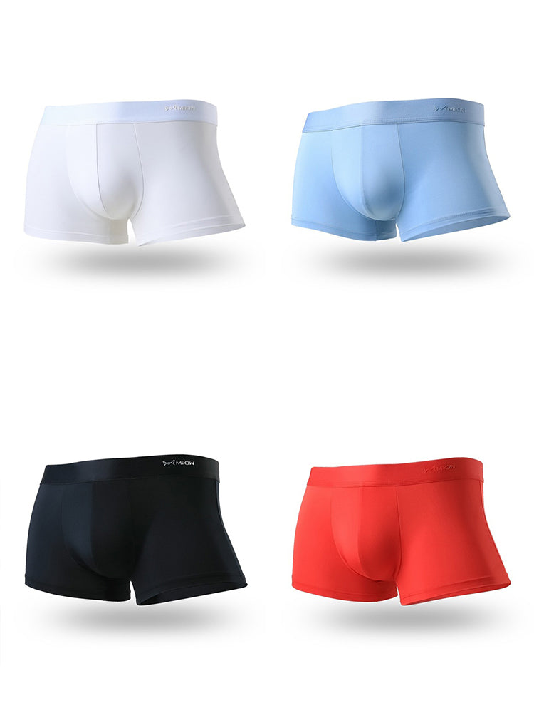 4 Pack Men's Pouch Anti-bacterial Silk Underwear | dmunderwear detail image 16
