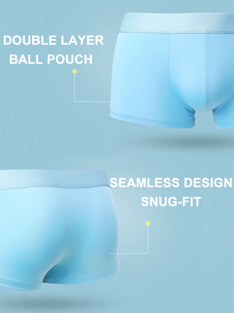 4 Pack Men's Pouch Anti-bacterial Silk Underwear | dmunderwear detail image 3