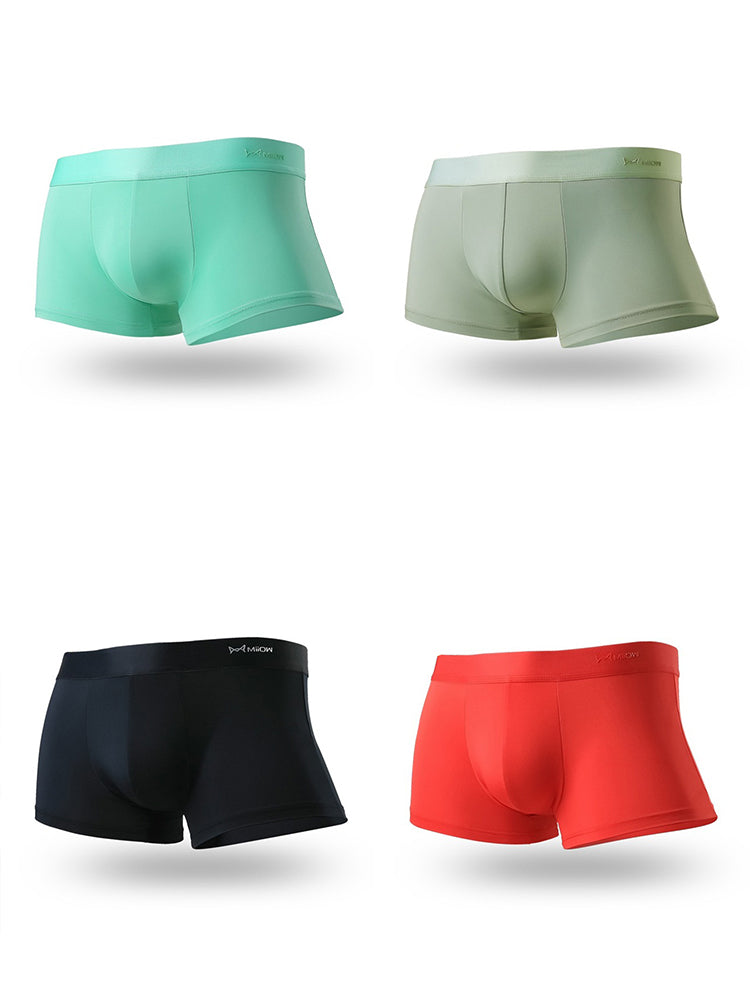 4 Pack Men's Pouch Anti-bacterial Silk Underwear | dmunderwear detail image 9