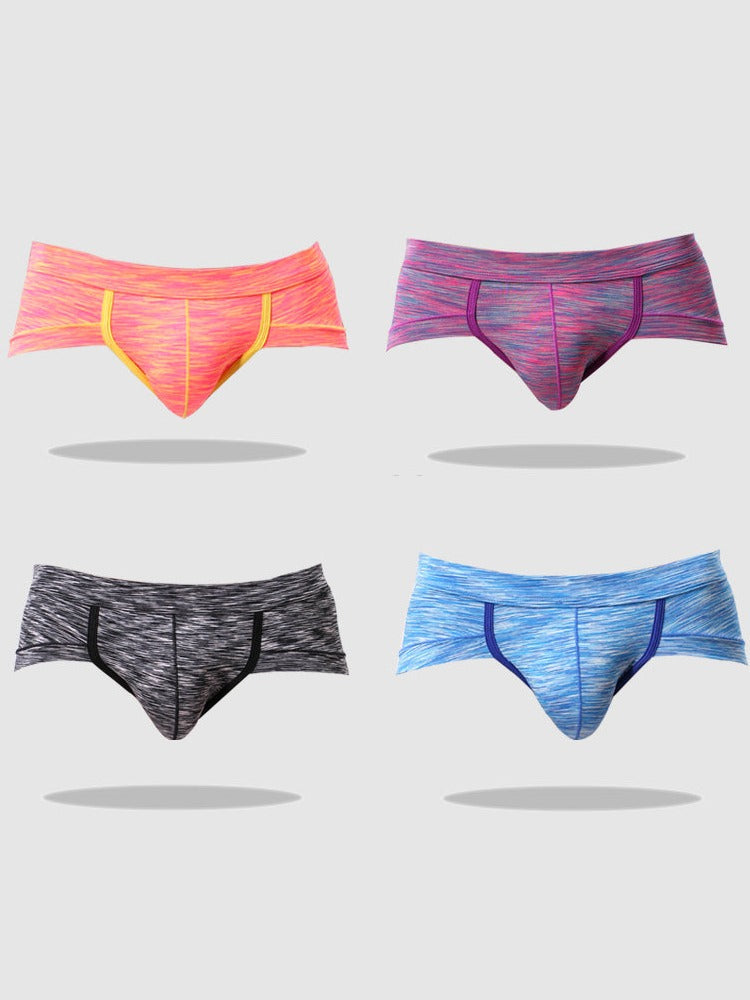 4 Pack Men's Premium Cotton Antibacterial Supportive Large Pouch Zero-Irritation Trunks | dmunderwear