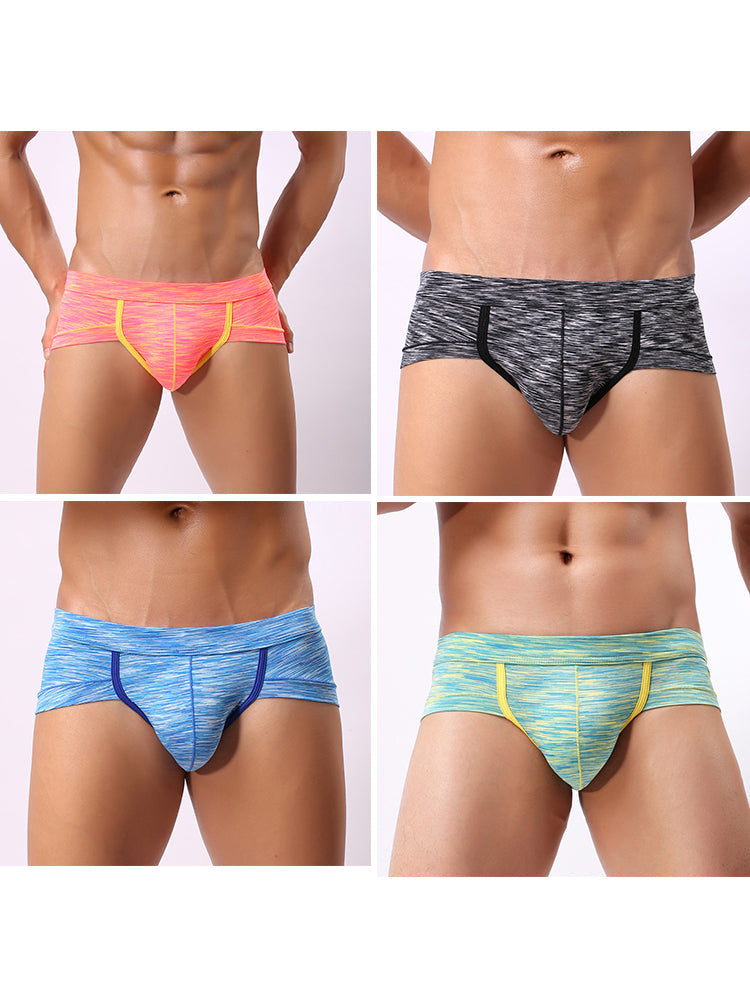 4 Pack Men's Premium Cotton Antibacterial Supportive Large Pouch Zero-Irritation Trunks | dmunderwear detail image 12