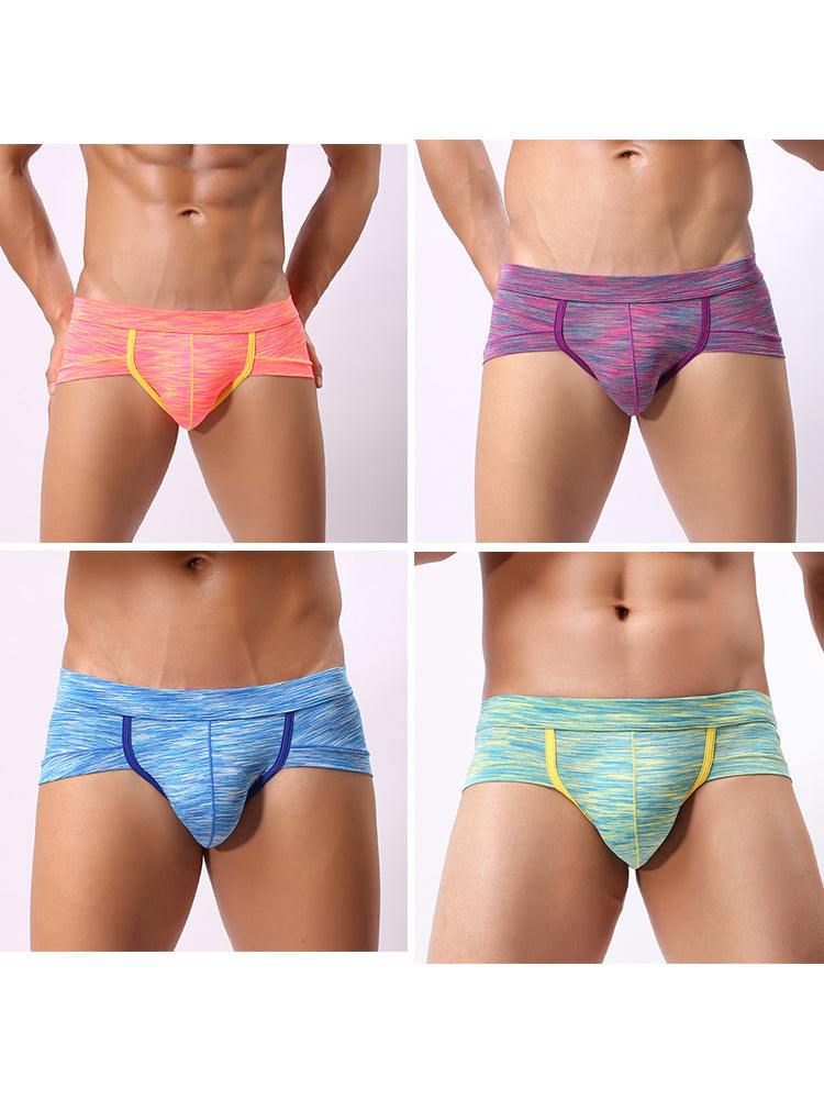 4 Pack Men's Premium Cotton Antibacterial Supportive Large Pouch Zero-Irritation Trunks | dmunderwear detail image 17