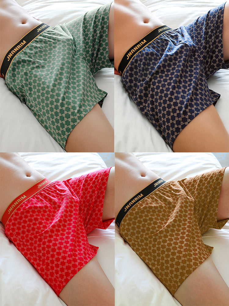 4 Pack Men's Premium Cotton Comfy Waistband Everyday Essential Boxer Briefs | dmunderwear detail image 8