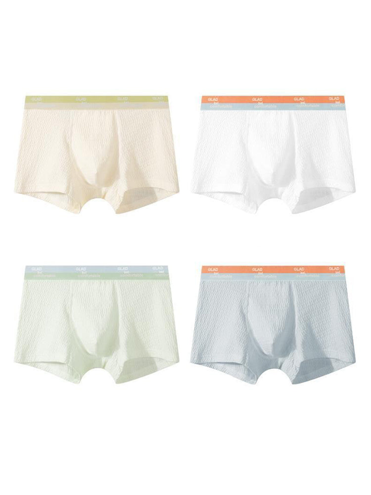 4 Pack Men's Pure Cotton Antibacterial Ultra-Soft Skin-Friendly Stretch Trunks | dmunderwear