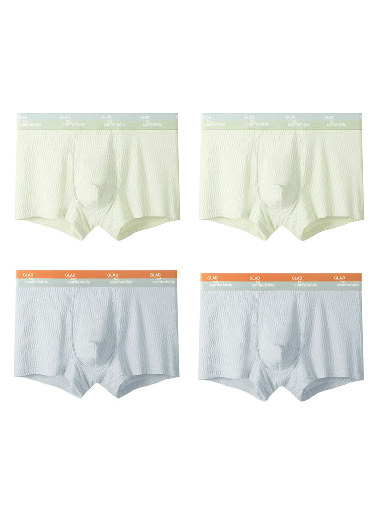 4 Pack Men's Pure Cotton Antibacterial Ultra-Soft Skin-Friendly Stretch Trunks | dmunderwear detail image 12