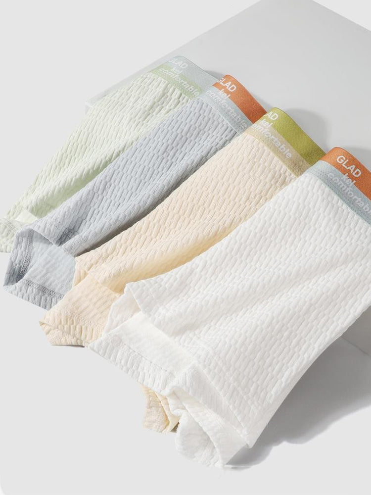 4 Pack Men's Pure Cotton Antibacterial Ultra-Soft Skin-Friendly Stretch Trunks | dmunderwear detail image 13
