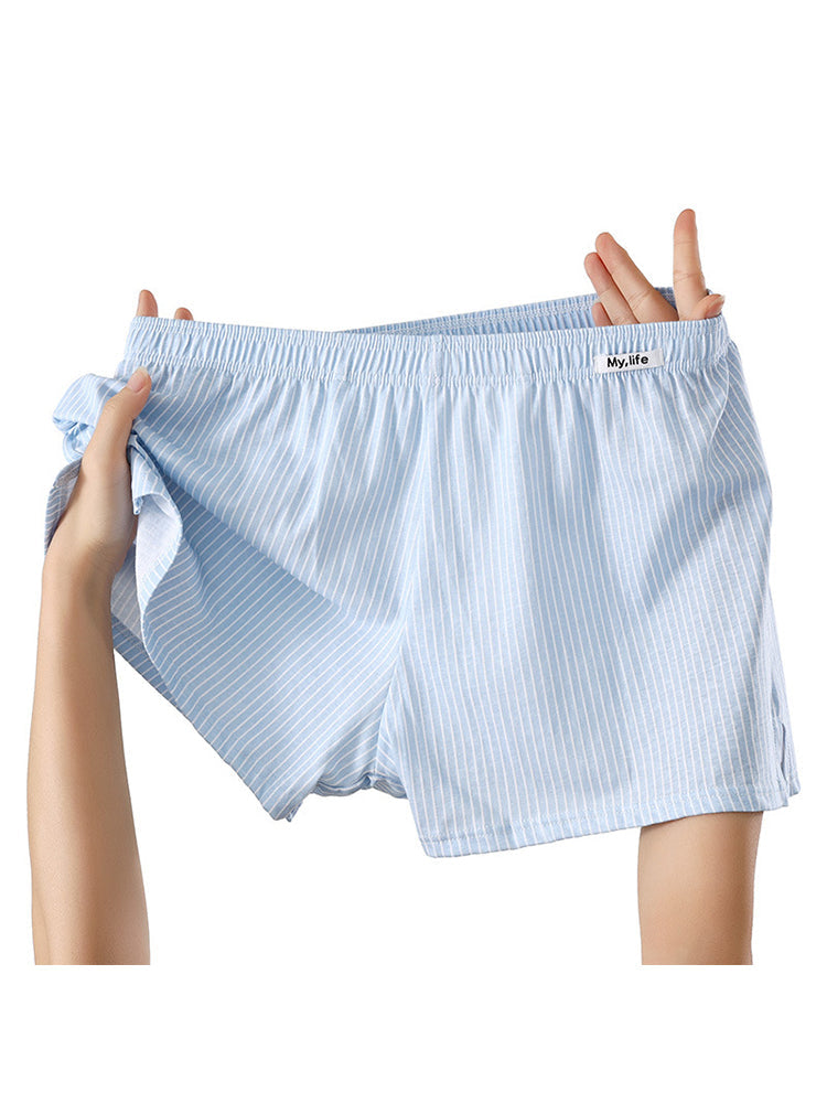 4 Pack Men's Pure Cotton Loose-Fit Antibacterial Home Sleep Boxer Shorts | dmunderwear detail image 15