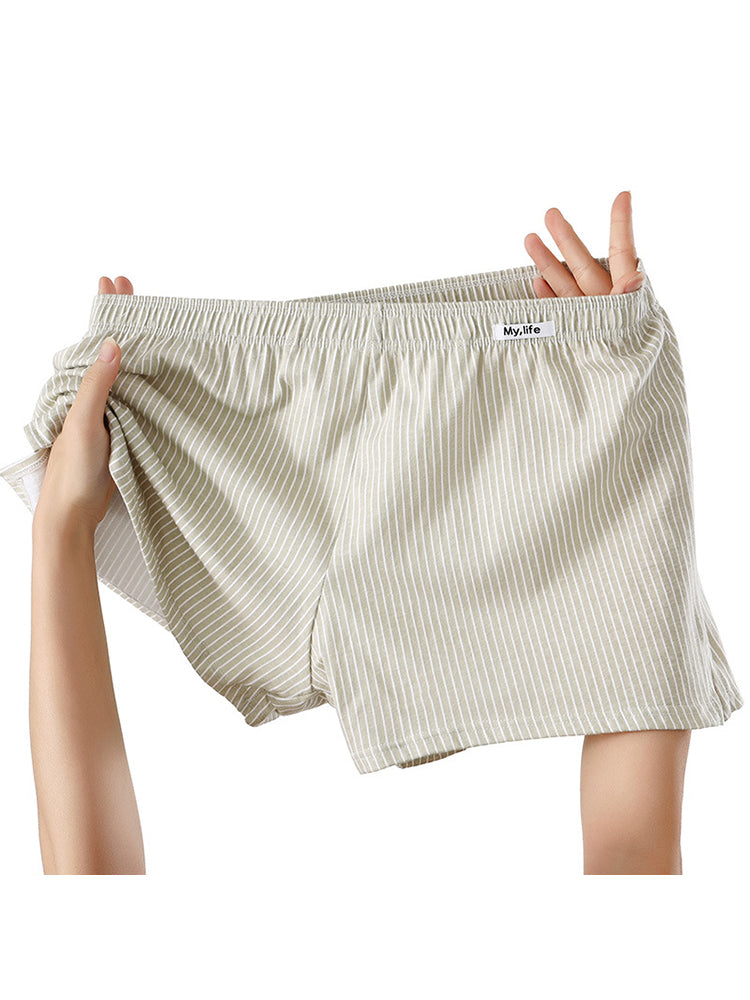 4 Pack Men's Pure Cotton Loose-Fit Antibacterial Home Sleep Boxer Shorts | dmunderwear detail image 16