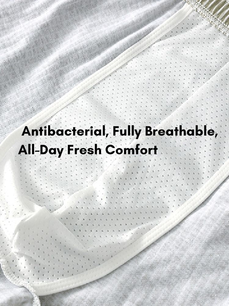 4 Pack Men's Pure Cotton Loose-Fit Antibacterial Home Sleep Boxer Shorts | dmunderwear detail image 5