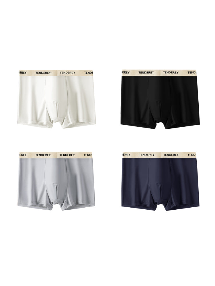 4 Pack Men's Quick-Drying & Comfortable Antibacterial Ice Silk Trunks | dmunderwear detail image 14