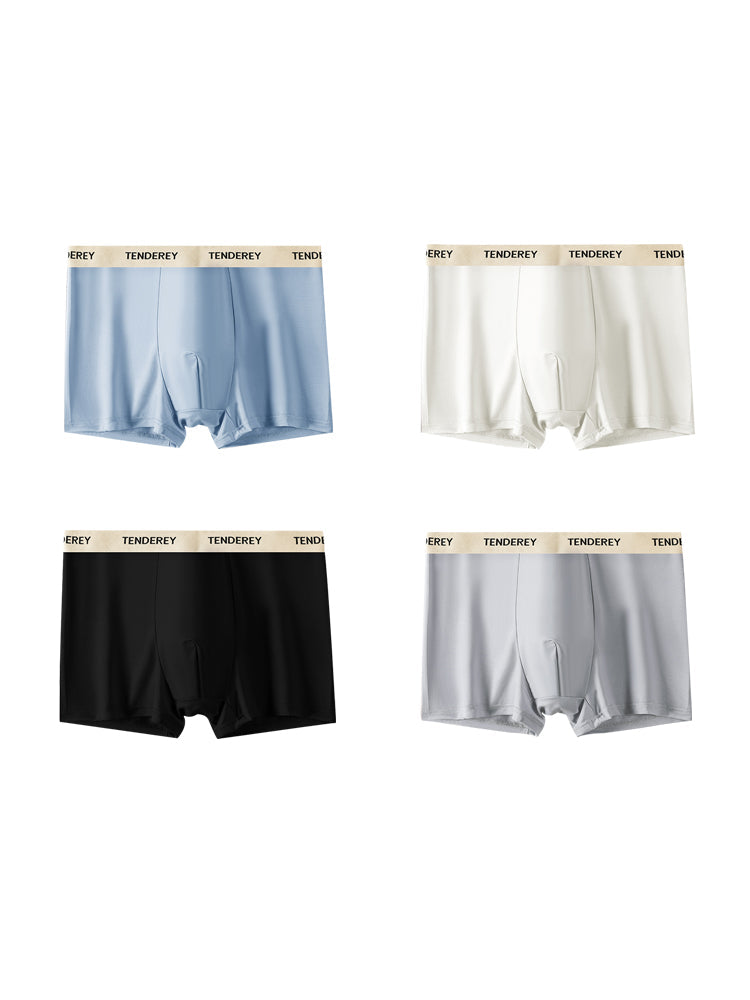 4 Pack Men's Quick-Drying & Comfortable Antibacterial Ice Silk Trunks | dmunderwear detail image 2