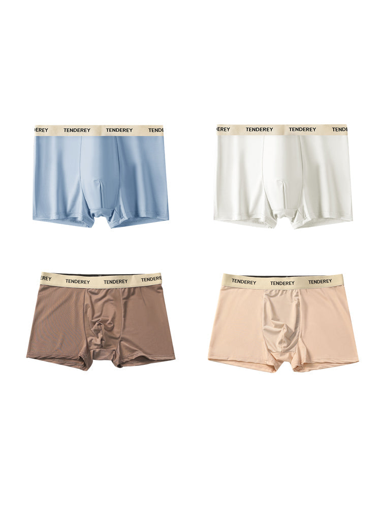 4 Pack Men's Quick-Drying & Comfortable Antibacterial Ice Silk Trunks | dmunderwear detail image 20