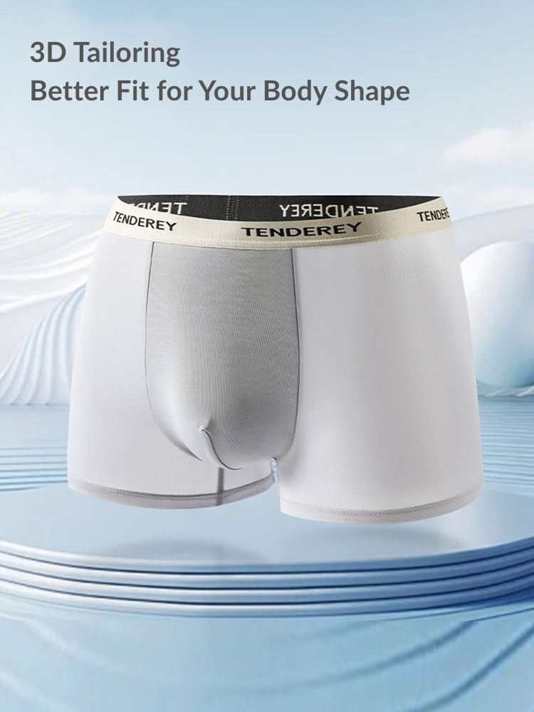 4 Pack Men's Quick-Drying & Comfortable Antibacterial Ice Silk Trunks | dmunderwear detail image 3